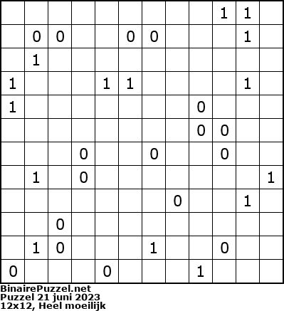 Binaire Puzzel
