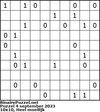 Binaire Puzzel