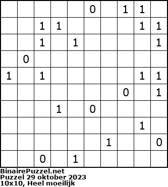 Binaire Puzzel