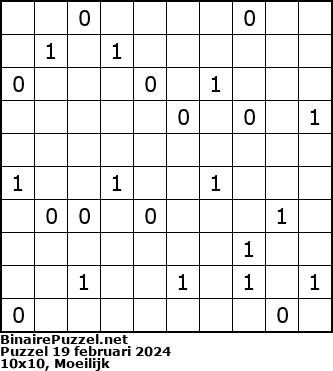 Binaire Puzzel