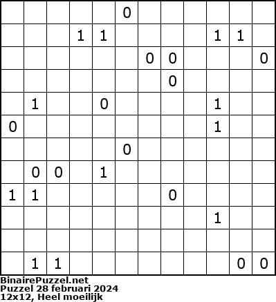 Binaire Puzzel