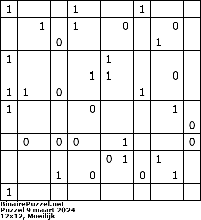 Binaire Puzzel