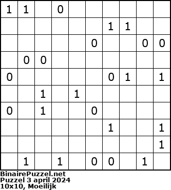 Binaire Puzzel