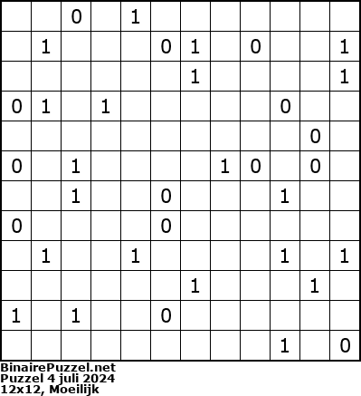 Binaire Puzzel