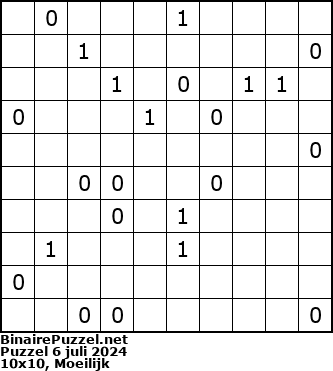 Binaire Puzzel