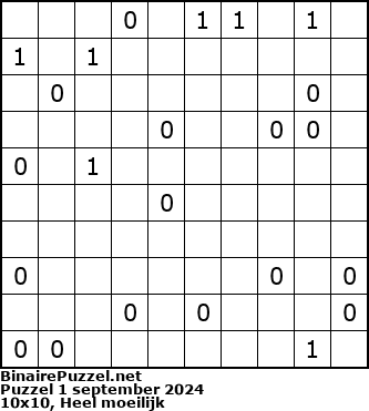 Binaire Puzzel