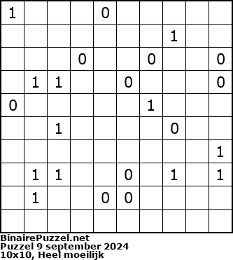 Binaire Puzzel