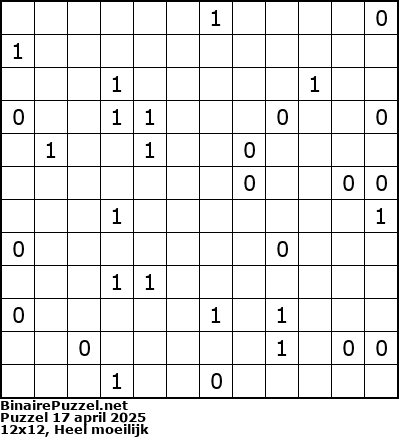 Binaire Puzzel
