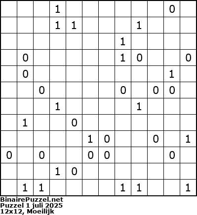 Binaire Puzzel