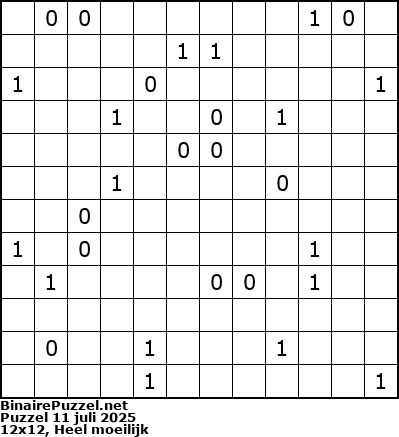 Binaire Puzzel
