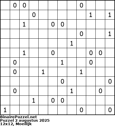 Binaire Puzzel