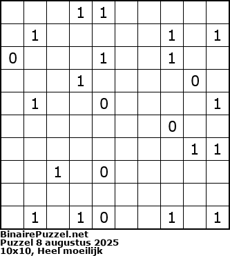 Binaire Puzzel