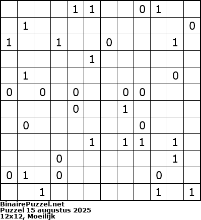 Binaire Puzzel