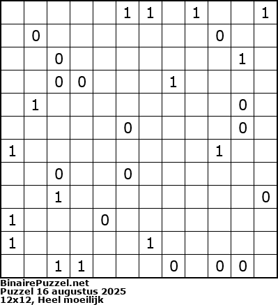 Binaire Puzzel