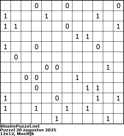 Binaire Puzzel