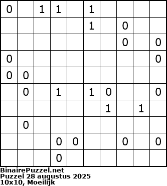 Binaire Puzzel