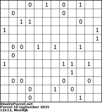 Binaire Puzzel