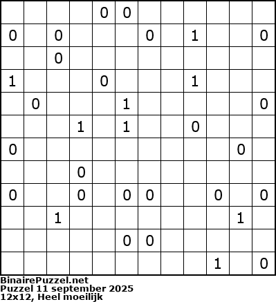 Binaire Puzzel