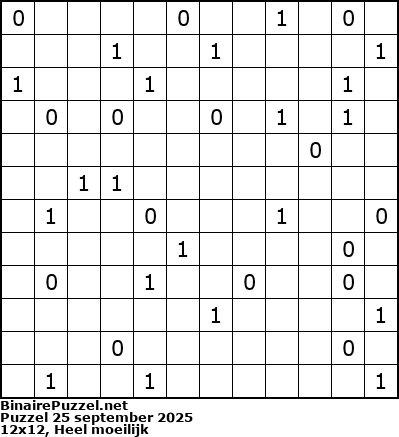 Binaire Puzzel