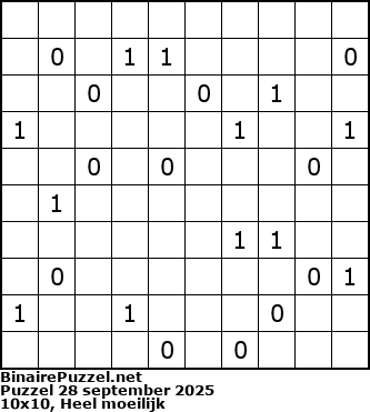 Binaire Puzzel