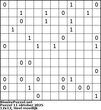 Binaire Puzzel