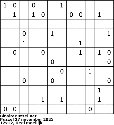 Binaire Puzzel