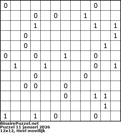 Binaire Puzzel