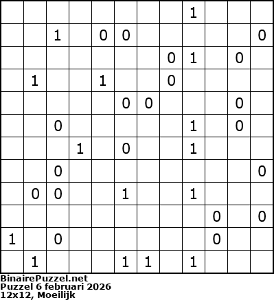 Binaire Puzzel