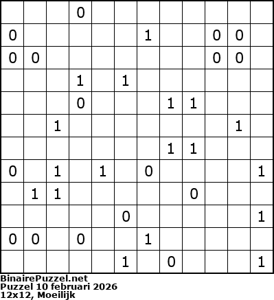 Binaire Puzzel