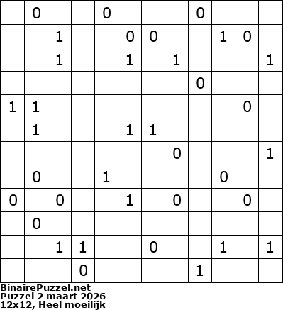 Binaire Puzzel
