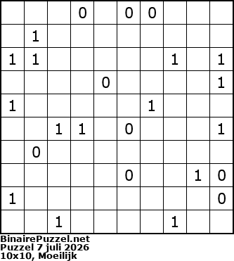 Binaire Puzzel