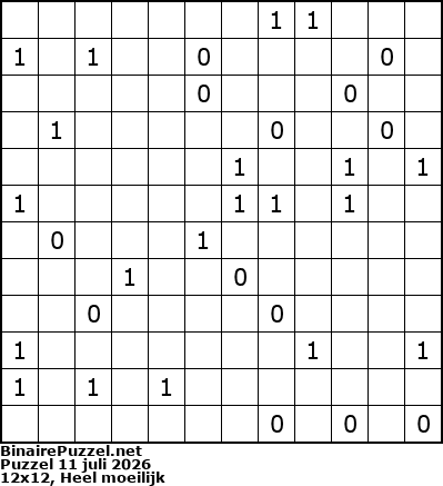 Binaire Puzzel