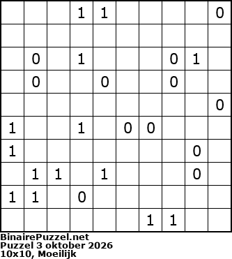 Binaire Puzzel