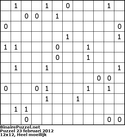 Binaire Puzzel