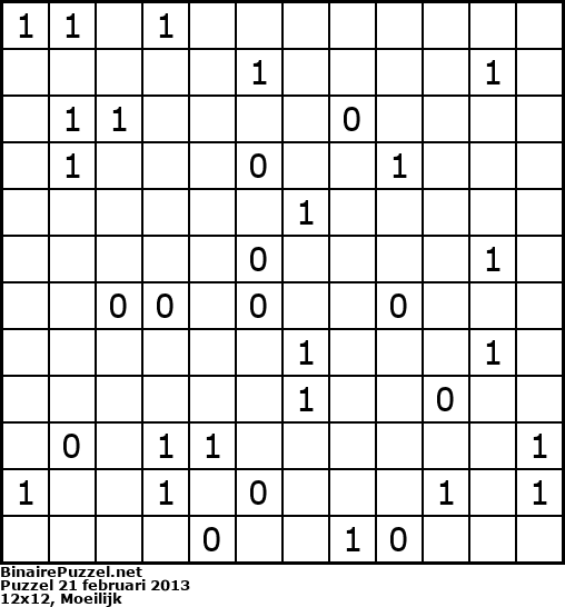 Binaire Puzzel