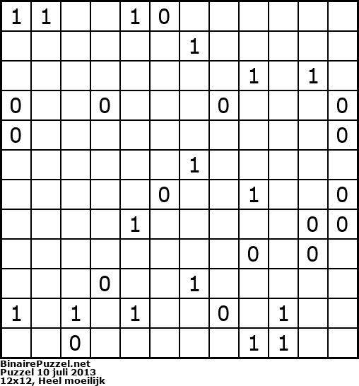Binaire Puzzel