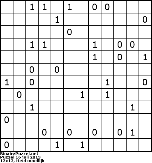 Binaire Puzzel