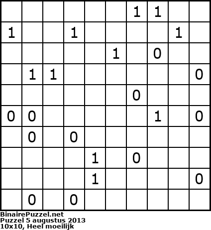 Binaire Puzzel