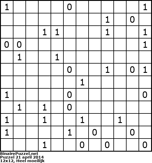 Binaire Puzzel