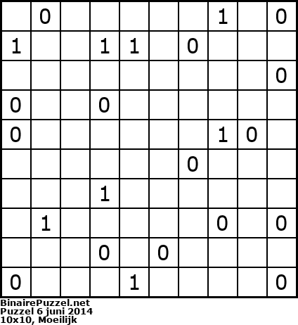 Binaire Puzzel