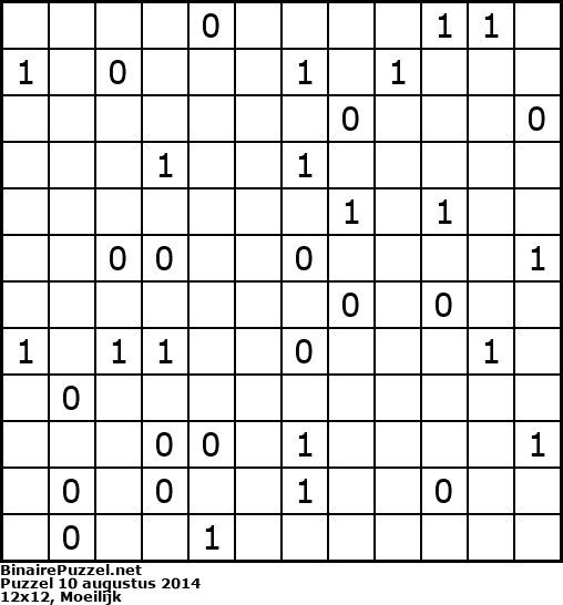 Binaire Puzzel