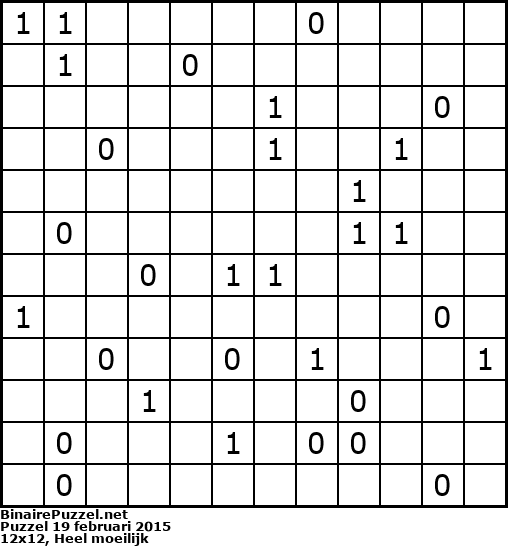Binaire Puzzel