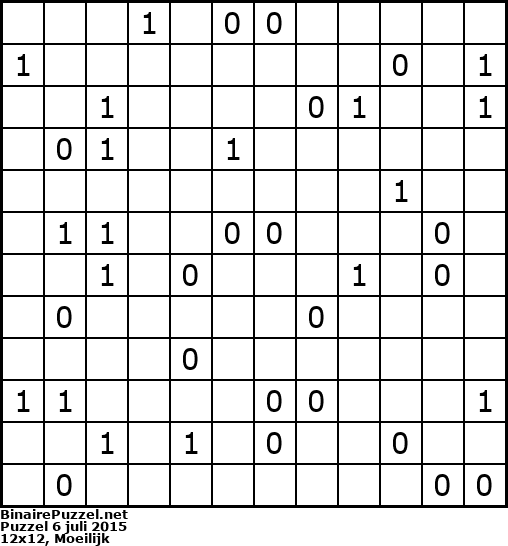 Binaire Puzzel