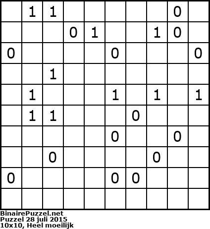 Binaire Puzzel
