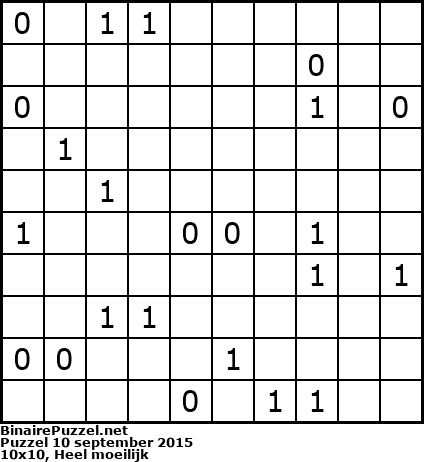 Binaire Puzzel