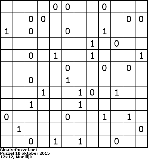 Binaire Puzzel