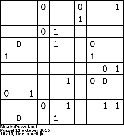 Binaire Puzzel