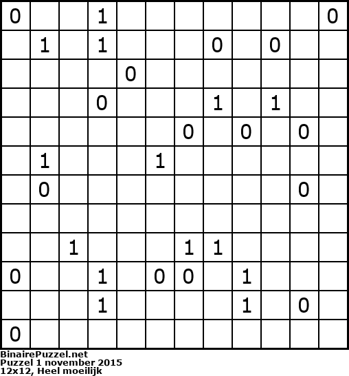 Binaire Puzzel