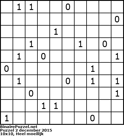 Binaire Puzzel