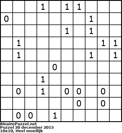 Binaire Puzzel